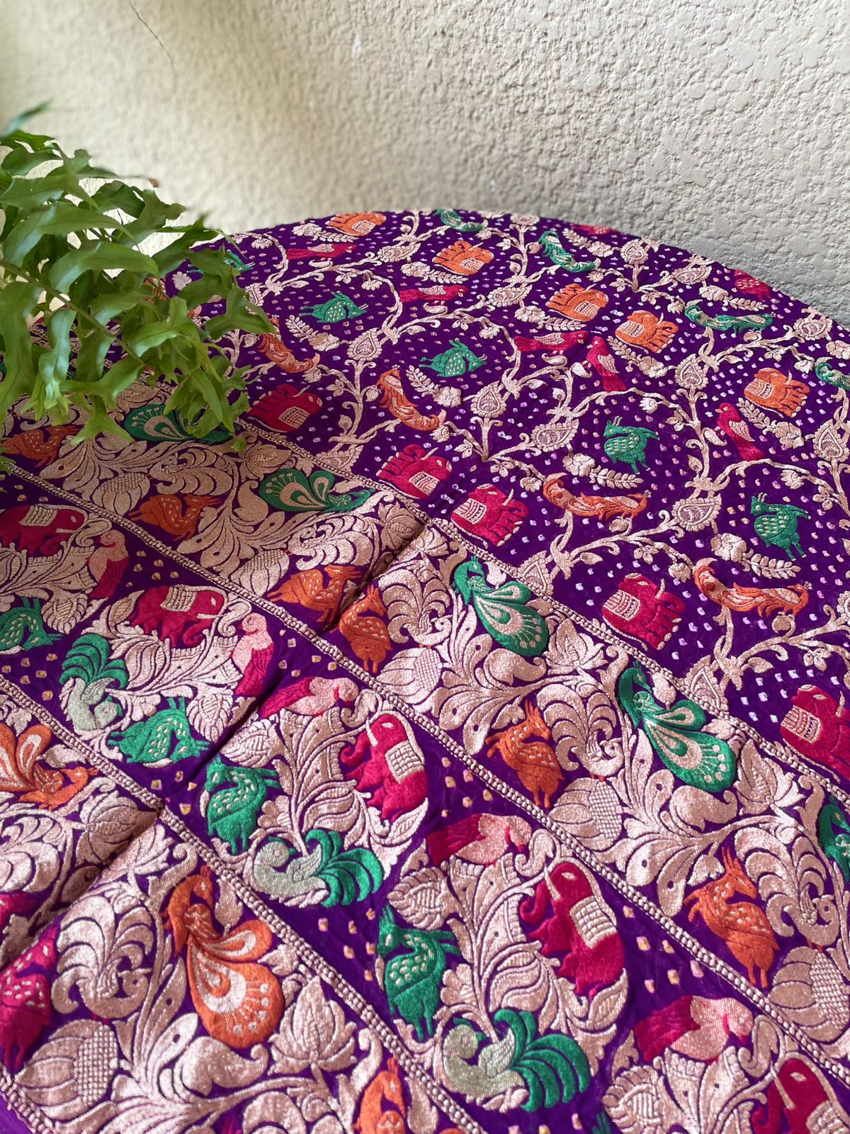 Gautami - Purple Meenakari Tilfi Dupatta