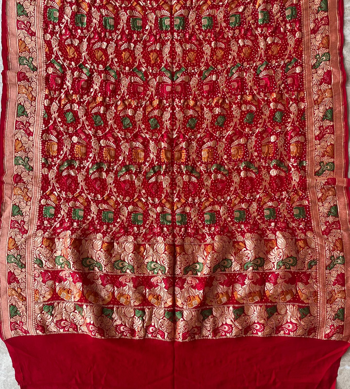 Astha - Red Meenakari Tilfi Dupatta