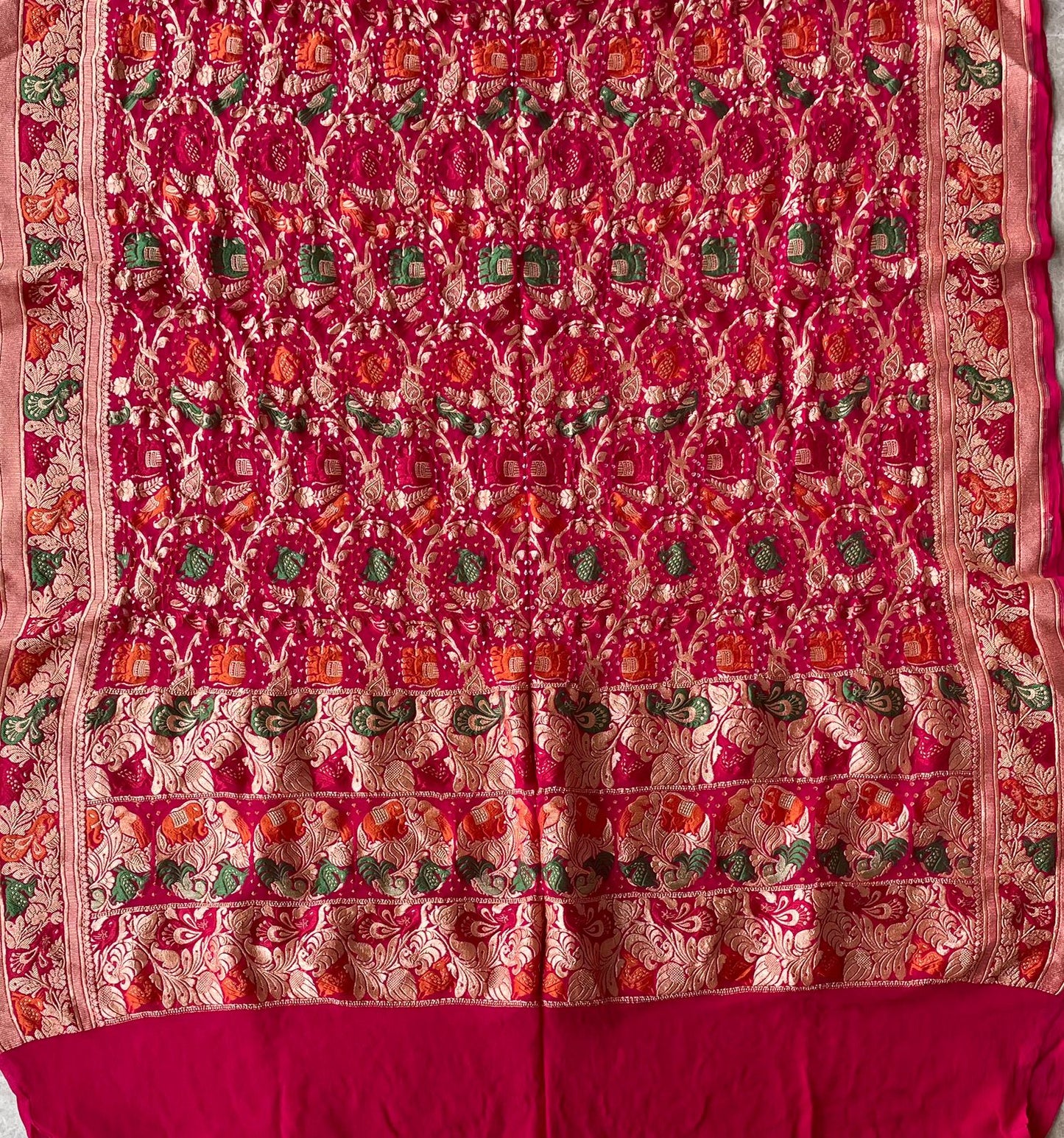 Itisha - Rani Pink Meenakari Tilfi Dupatta