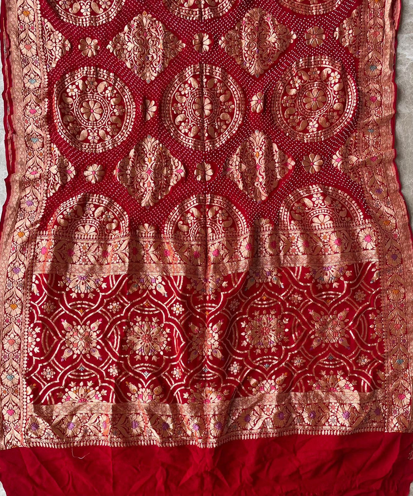 Adrika - Red Meenakari Tilfi Dupatta