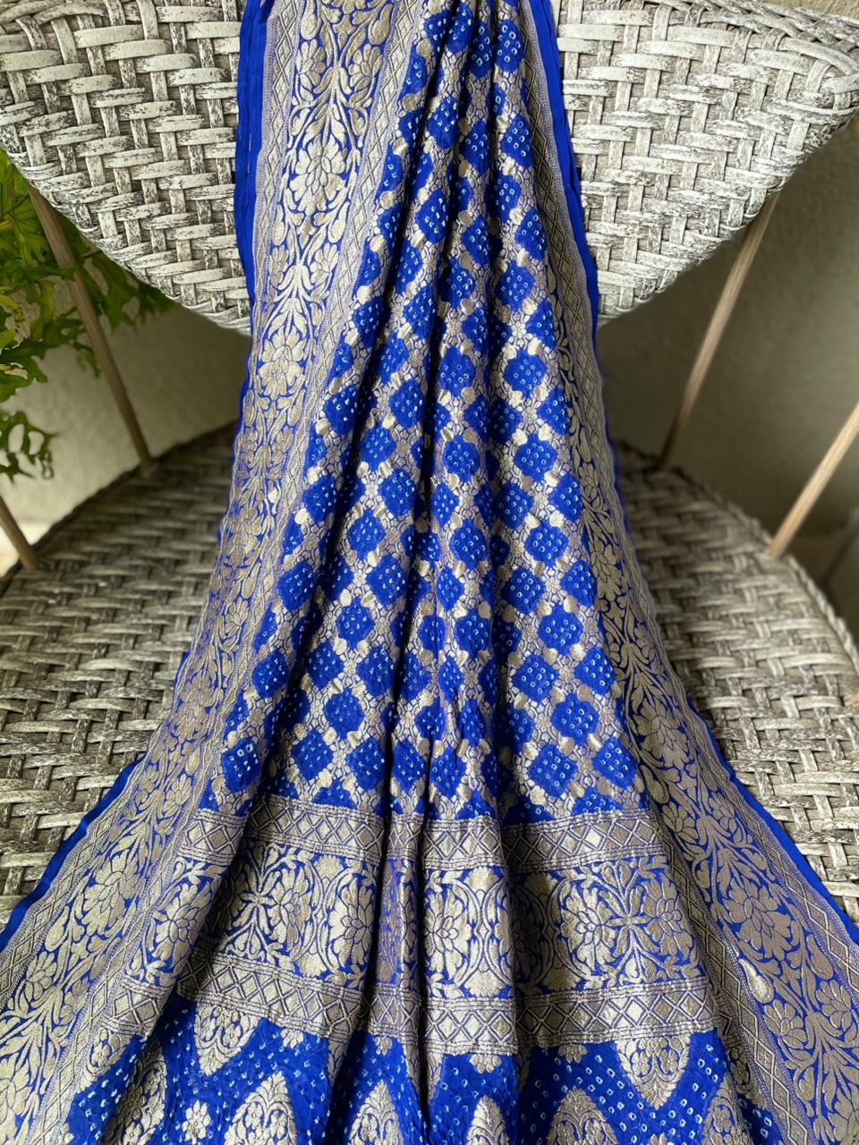 Amruta - Blue Badhani Banarasi Dupatta