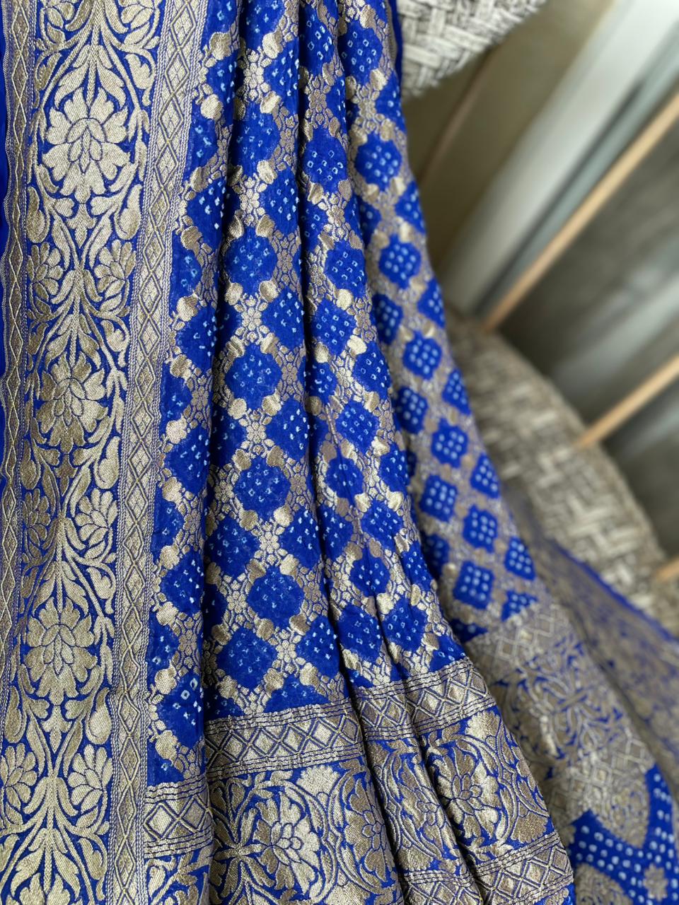 Amruta - Blue Badhani Banarasi Dupatta
