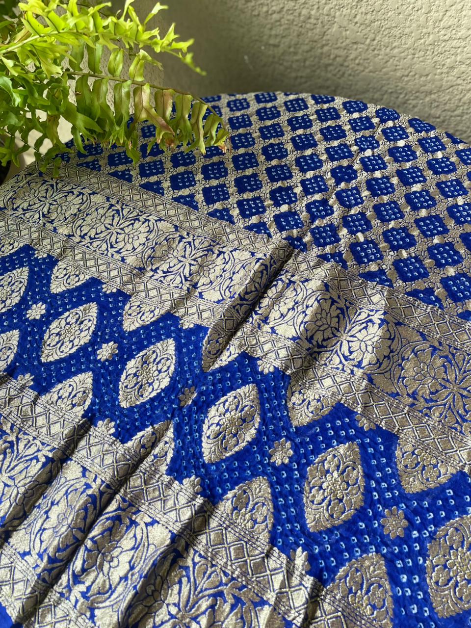 Amruta - Blue Badhani Banarasi Dupatta