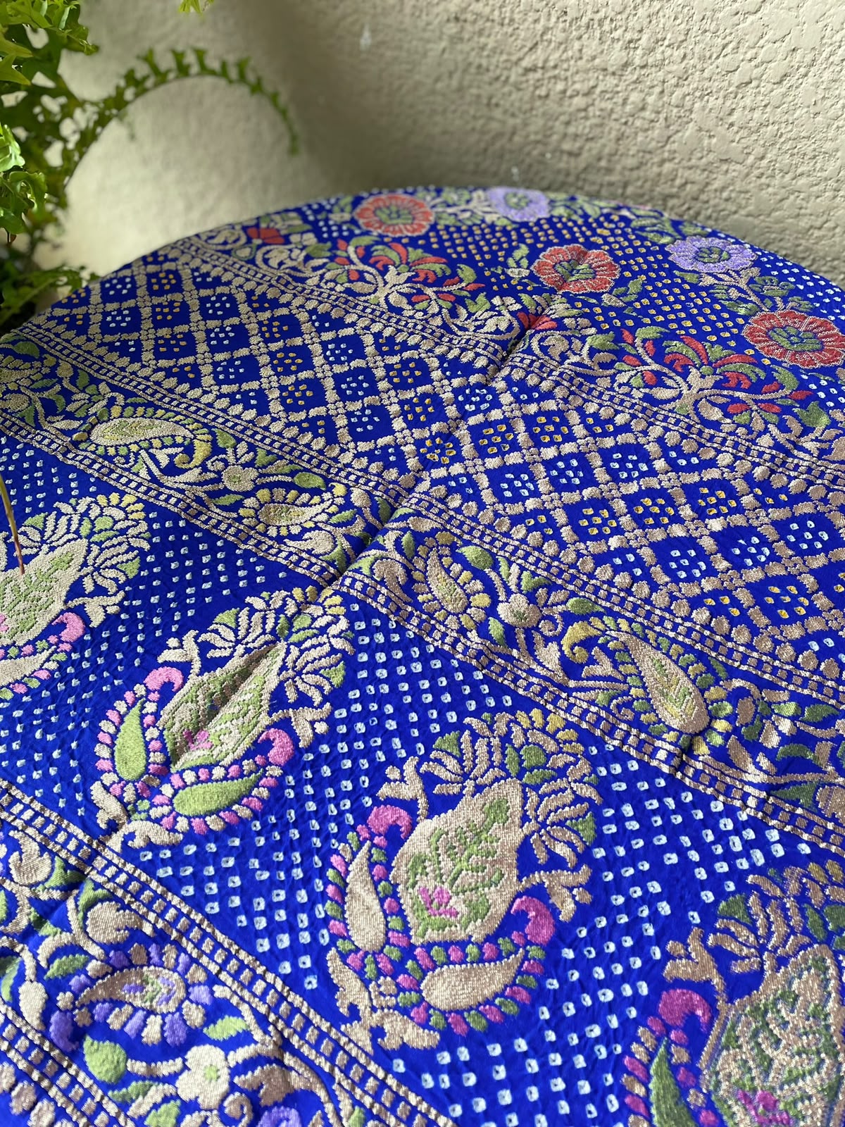 Vidisha - Blue Tilfi Meenakari Bandhani Dupatta