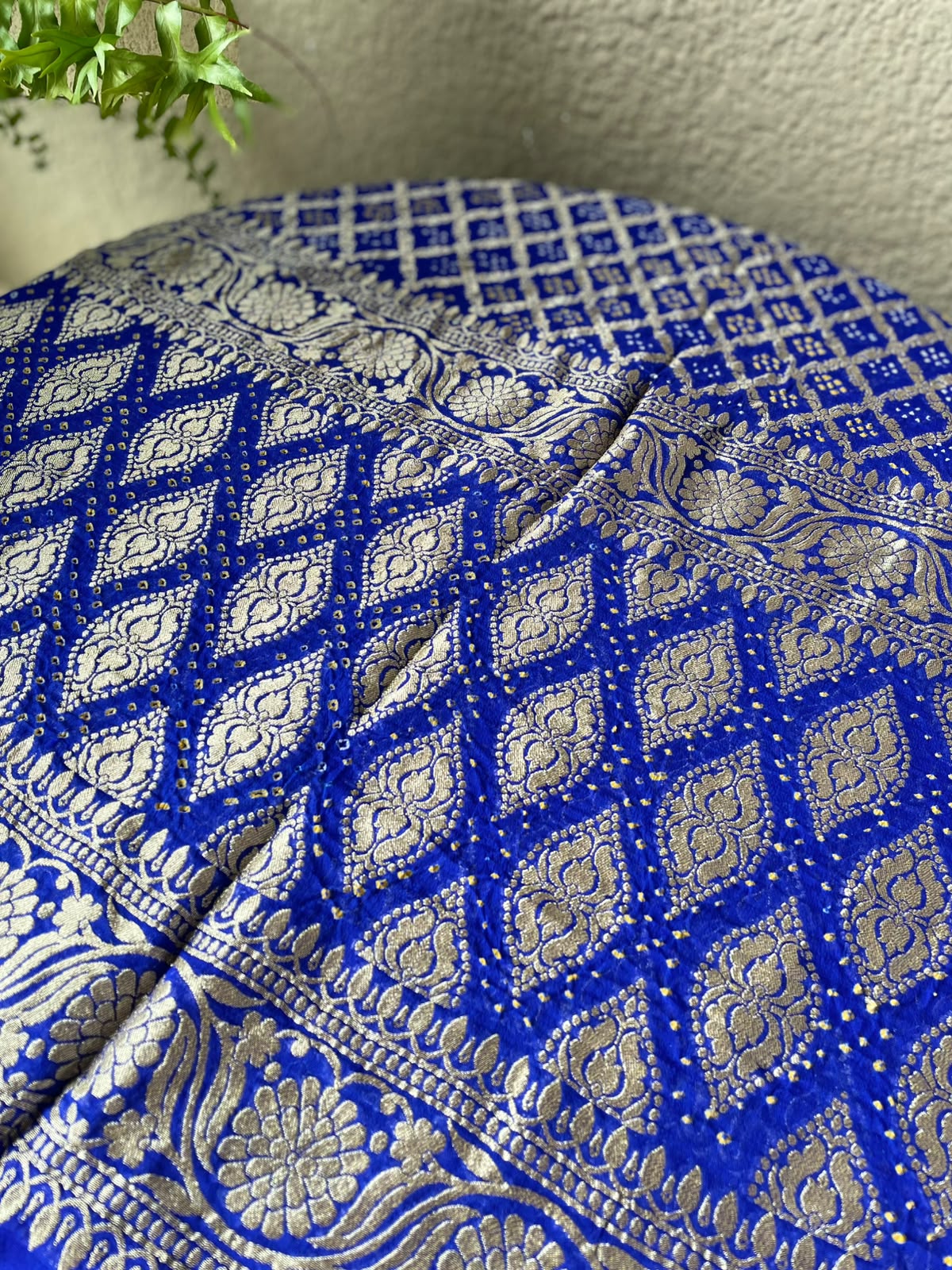 Bhakti - Blue Bandhani Banarasi Dupatta