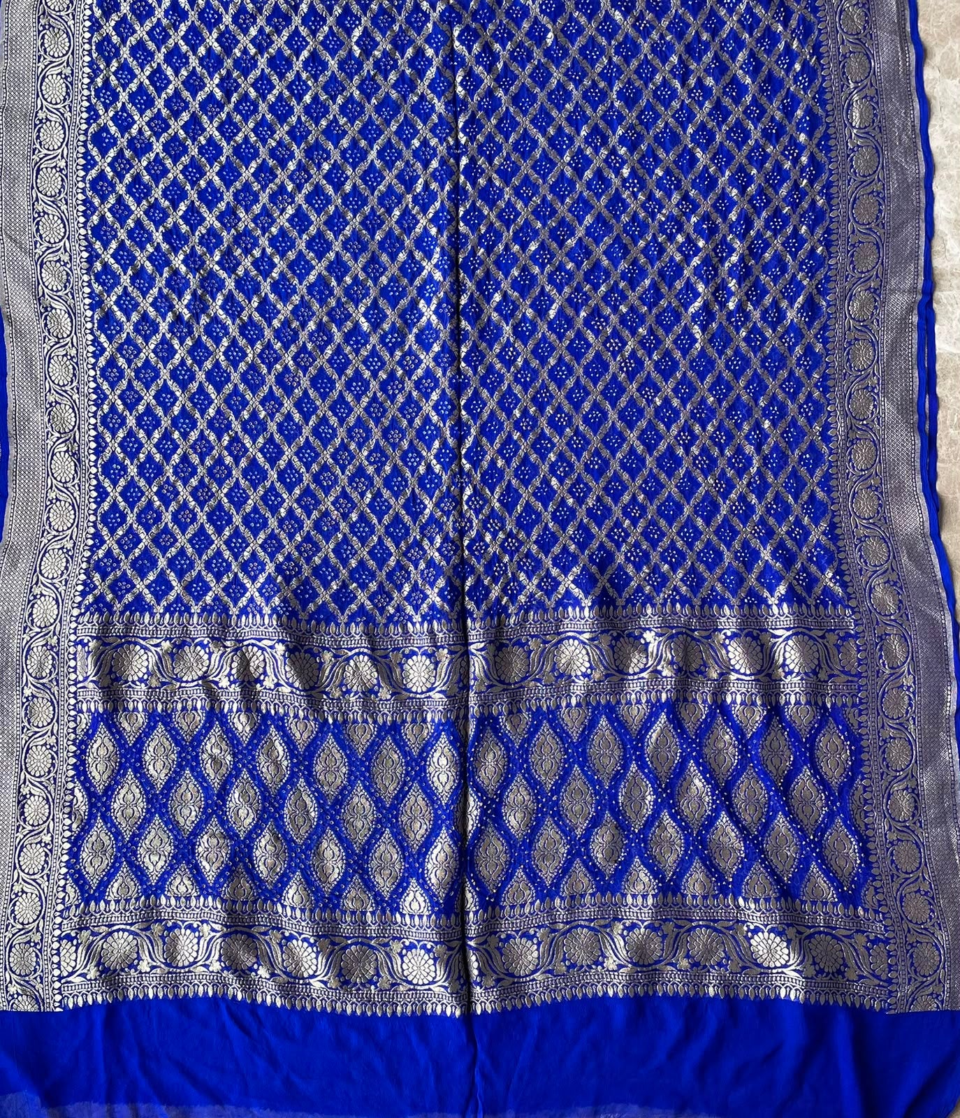 Bhakti - Blue Bandhani Banarasi Dupatta