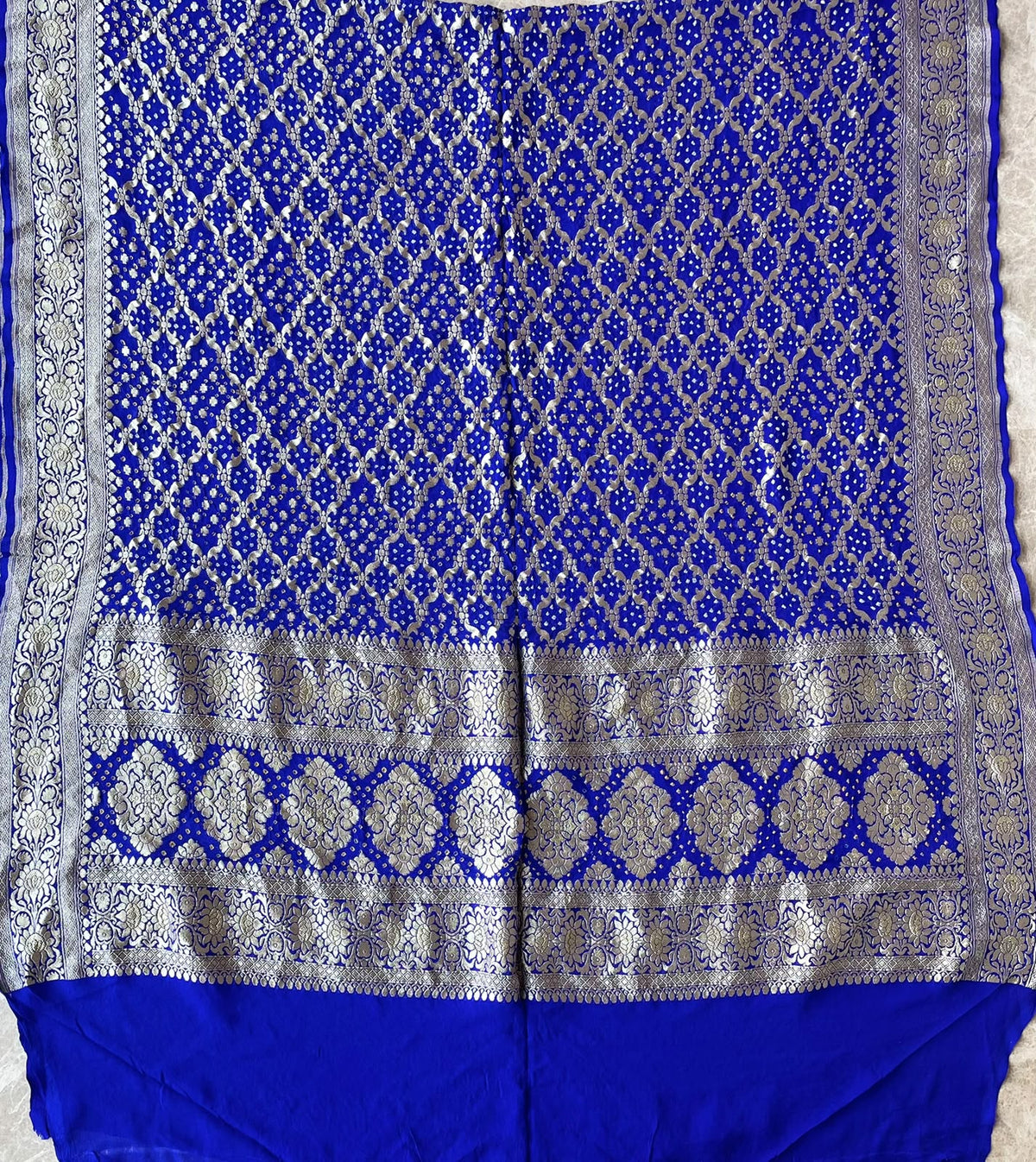 Dakshata - Blue Bandhani Banarasi Dupatta