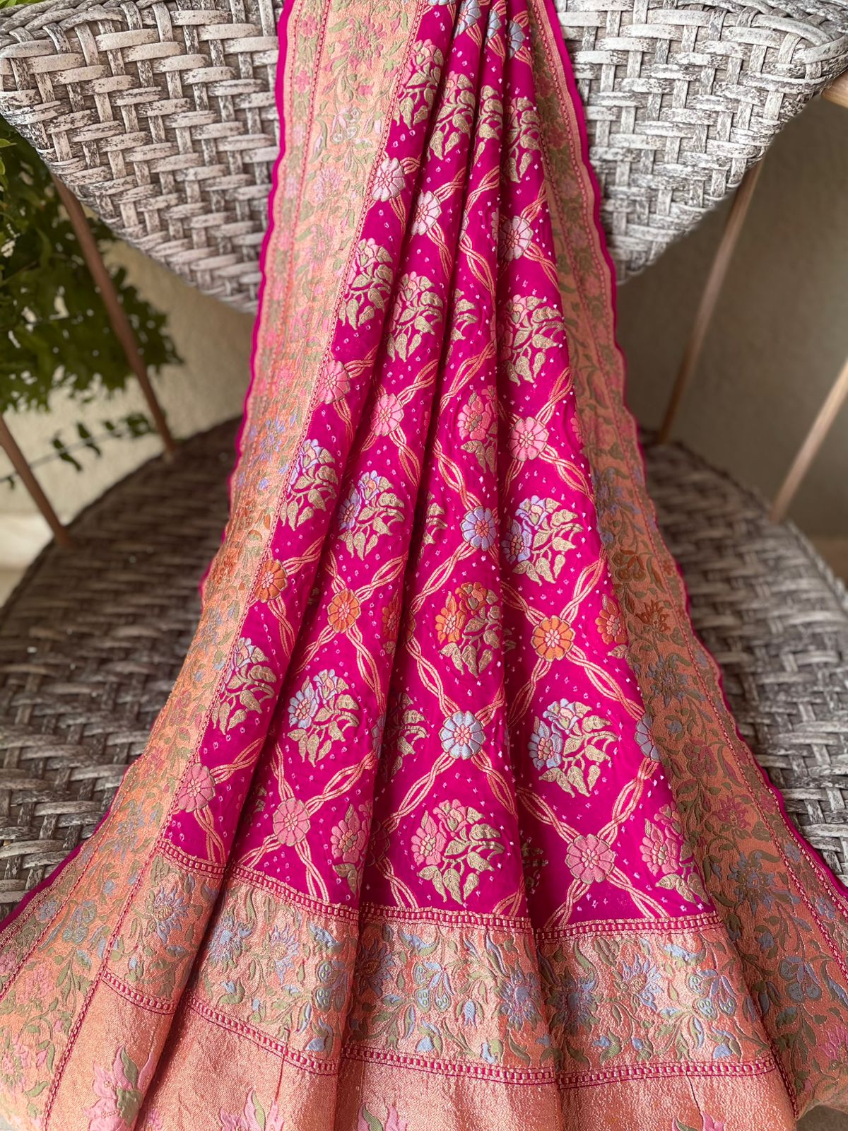 Ashita - Pink Meenakari Tilfi Dupatta
