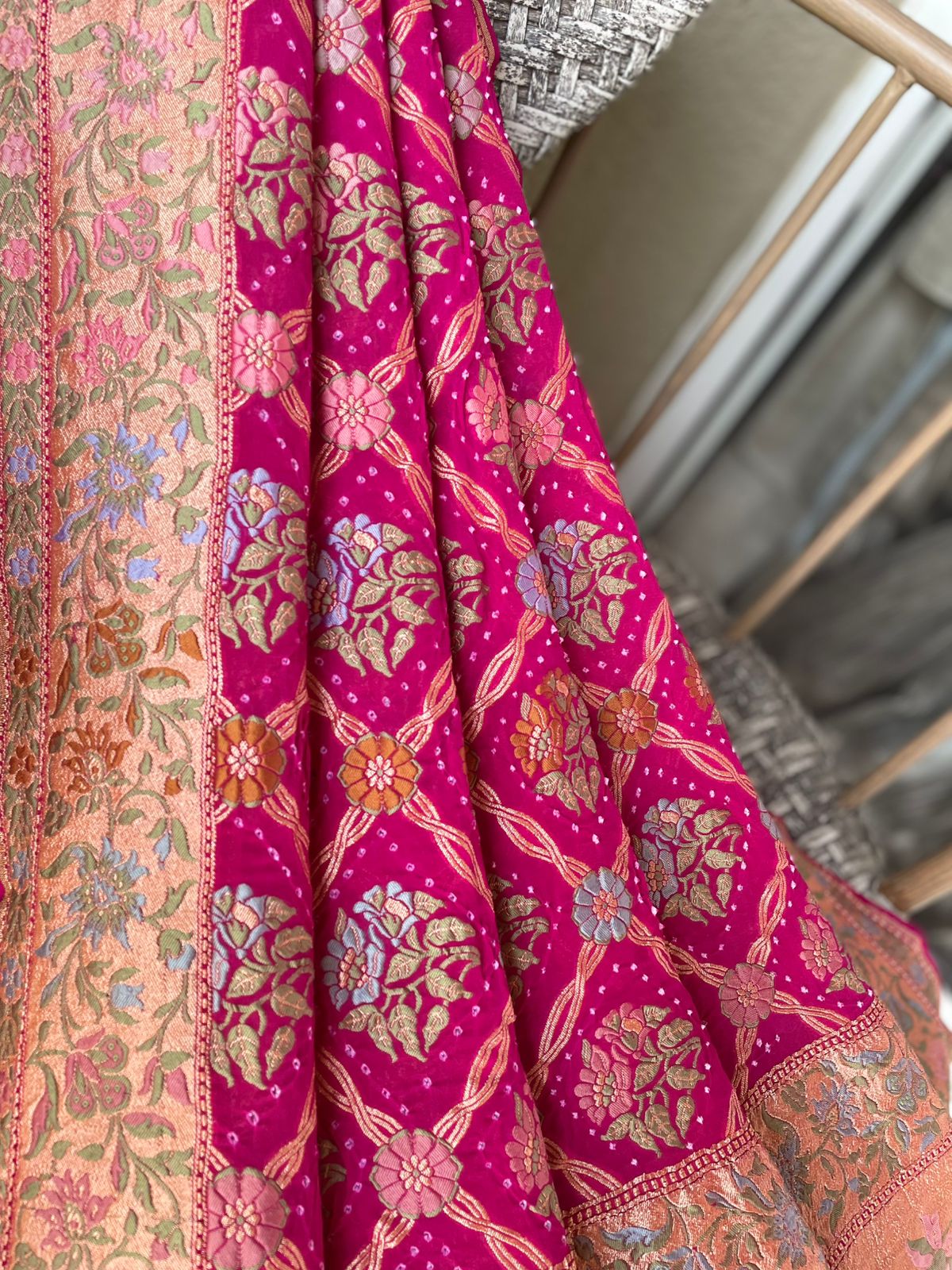 Ashita - Pink Meenakari Tilfi Dupatta