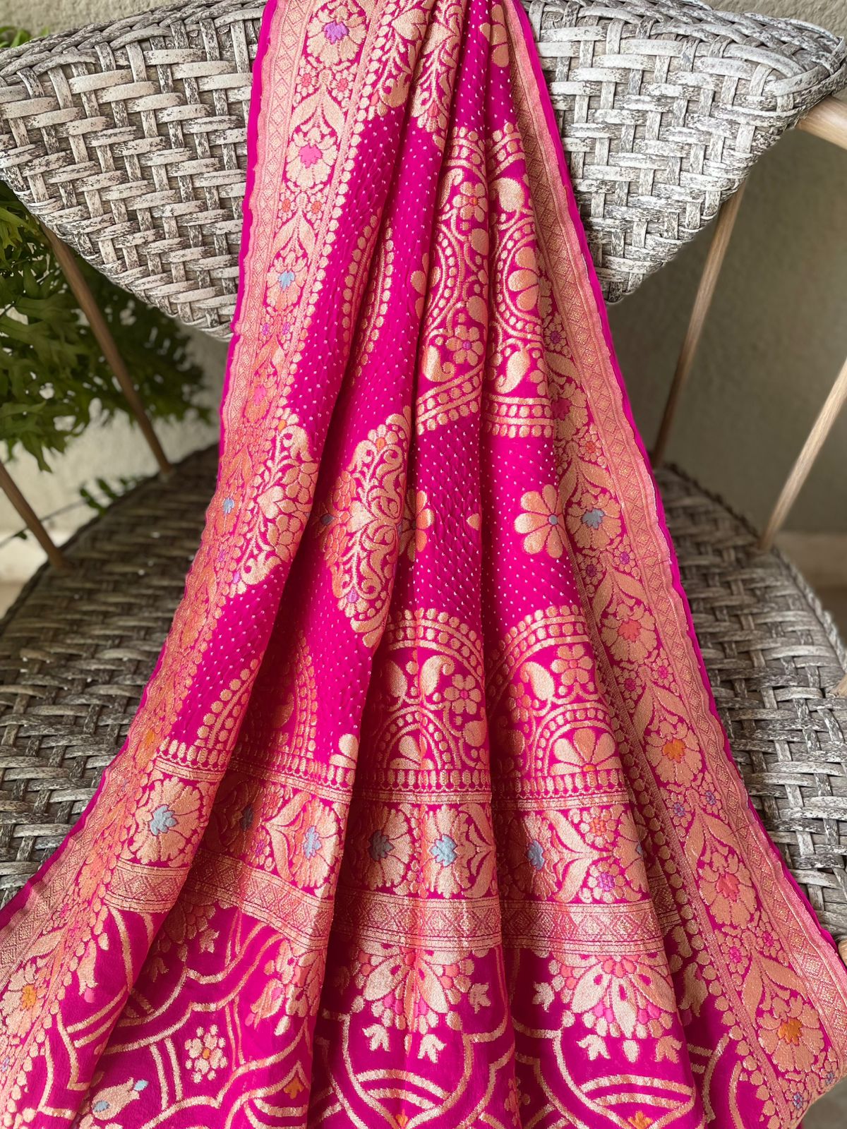 Maitri - Pink Meenakari Tilfi Dupatta