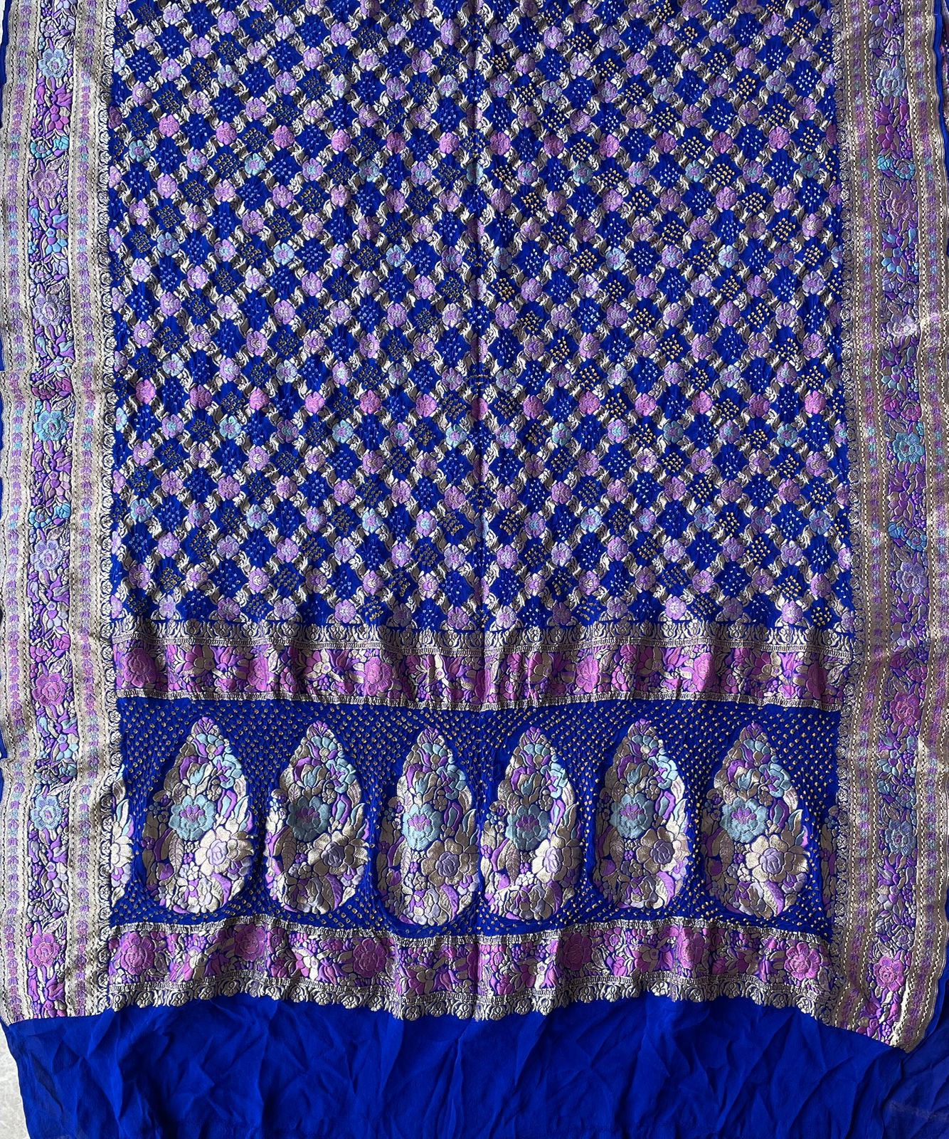 Ayanti - Blue Sangeet Meenakari Tilfi Dupatta