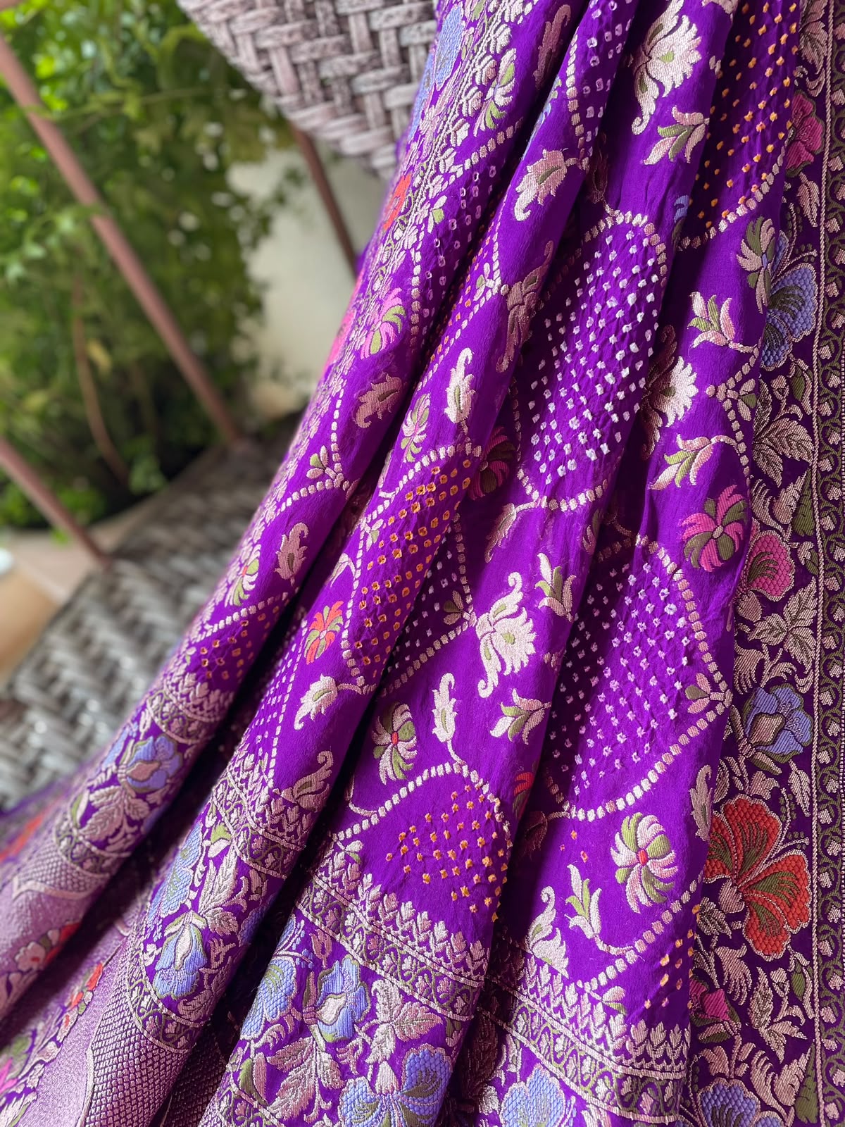 Chetna - Purple Tilfi Meenakari Bandhani Dupatta