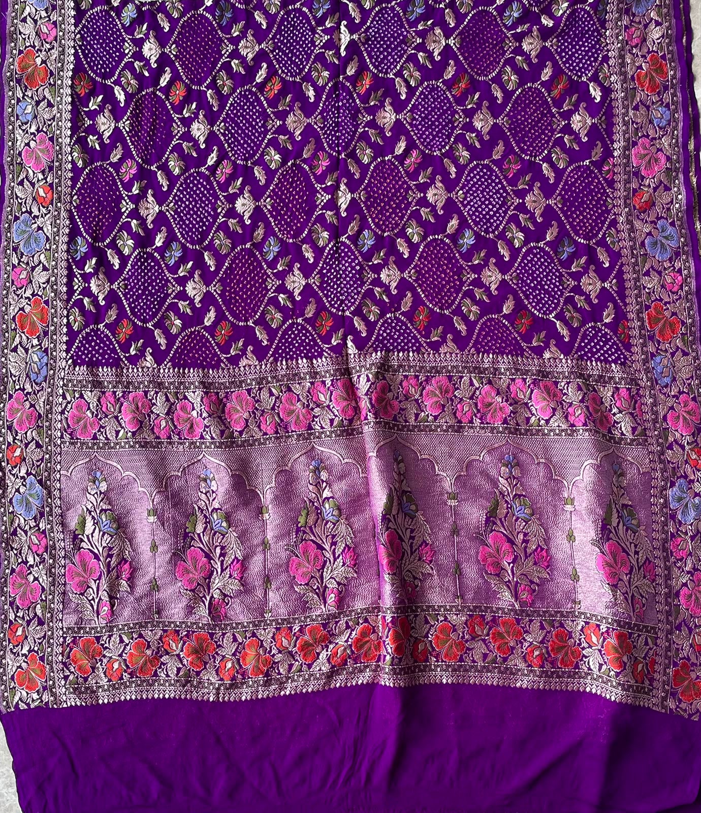 Chetna - Purple Tilfi Meenakari Bandhani Dupatta