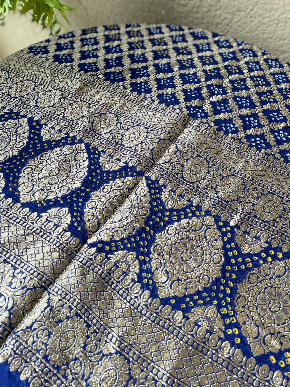 Adrija - Blue Bandhani Banarasi Dupatta