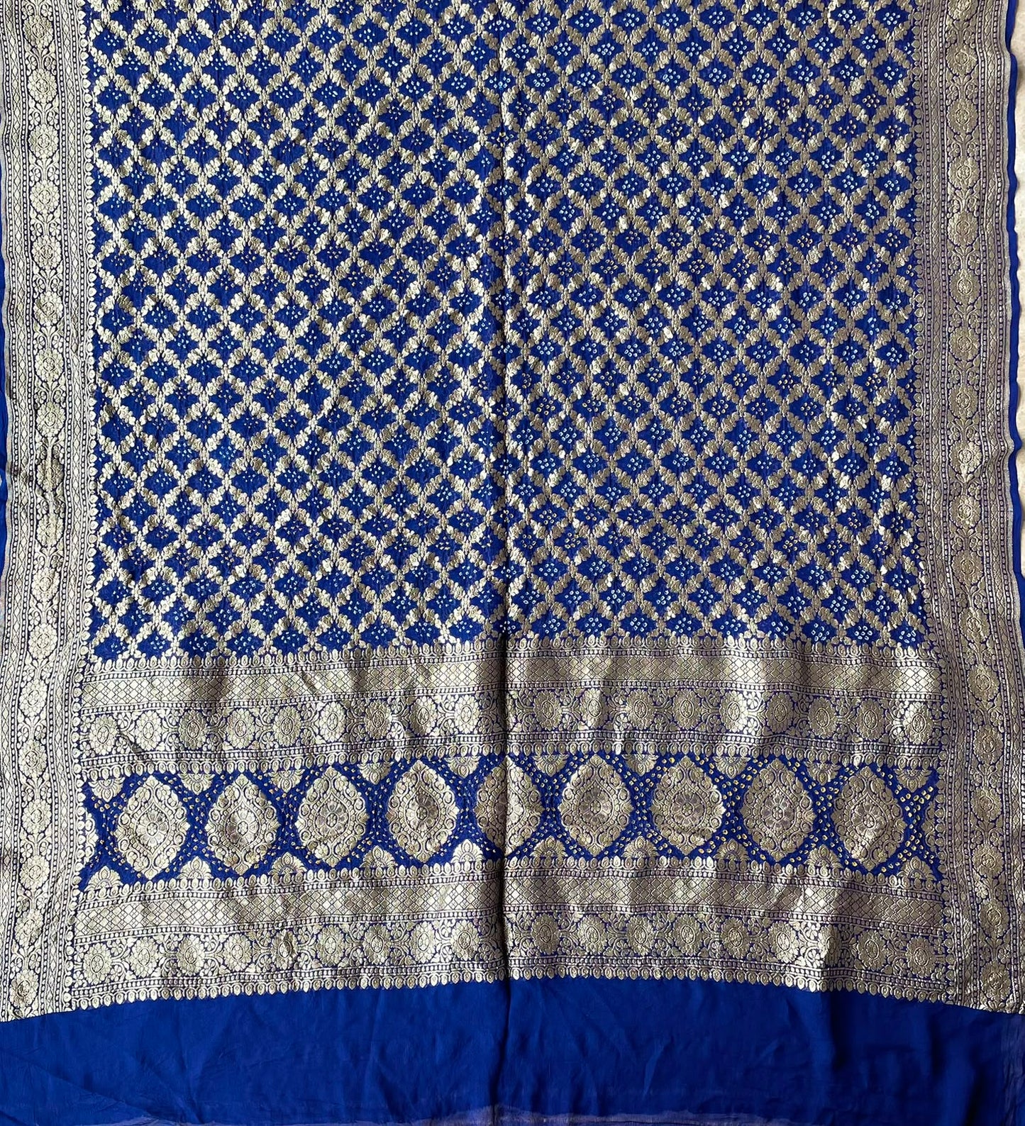 Adrija - Blue Bandhani Banarasi Dupatta