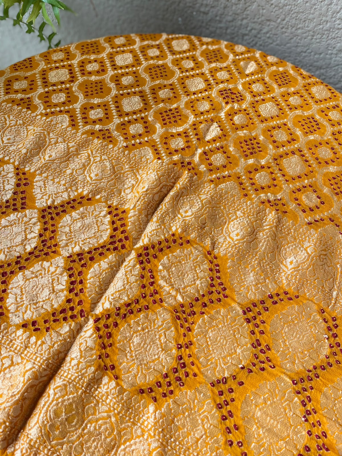 Jugni - Yellow Bandhani Banarasi Dupatta