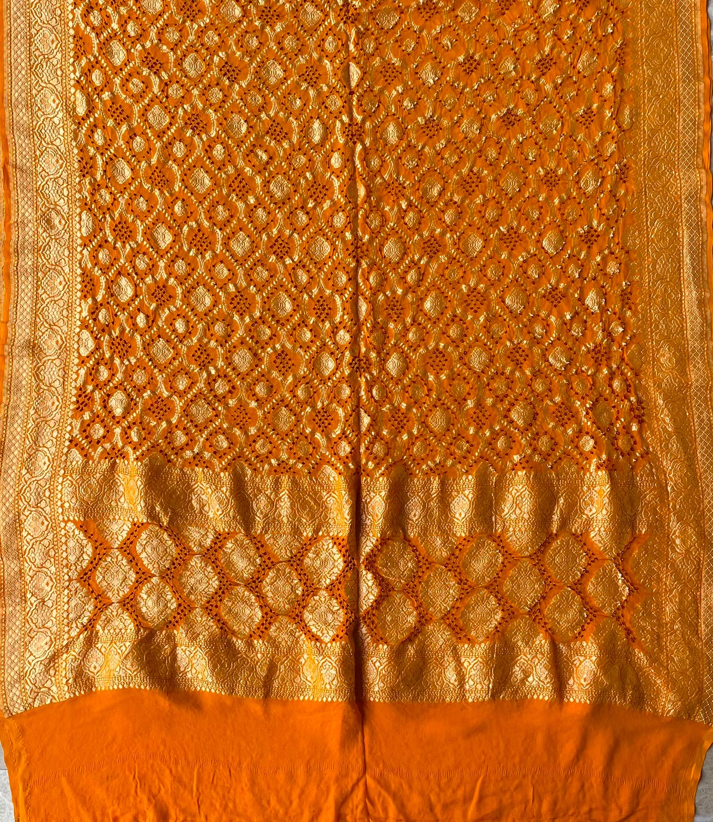 Jugni - Yellow Bandhani Banarasi Dupatta