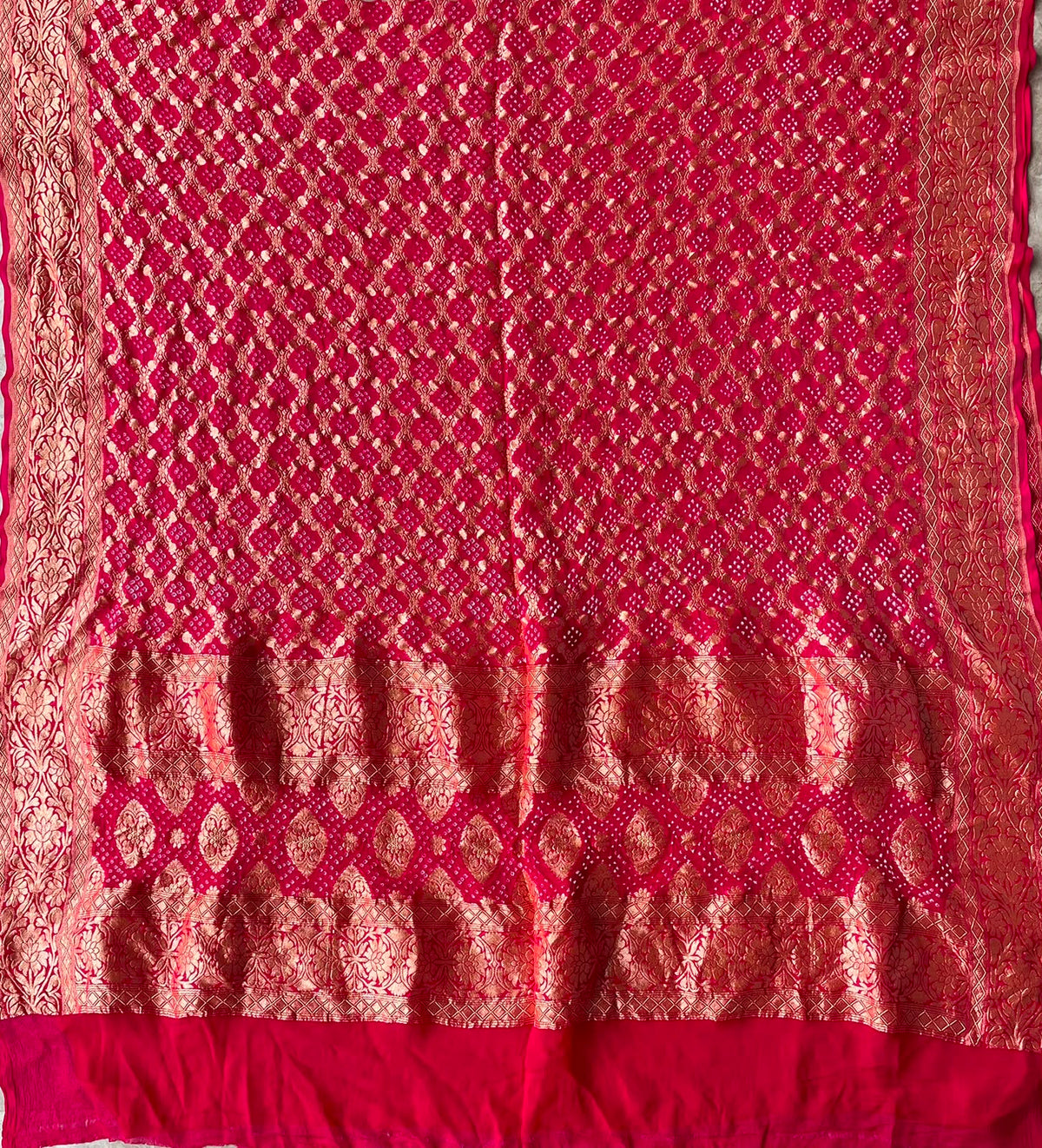 Diya - Rani Pink Bandhani Banarasi Dupatta