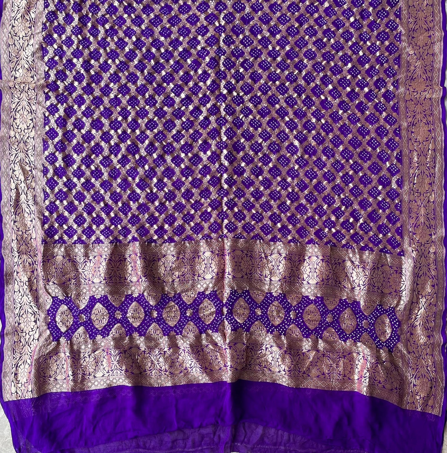 Joyita - Purple Bandhani Banarasi Dupatta