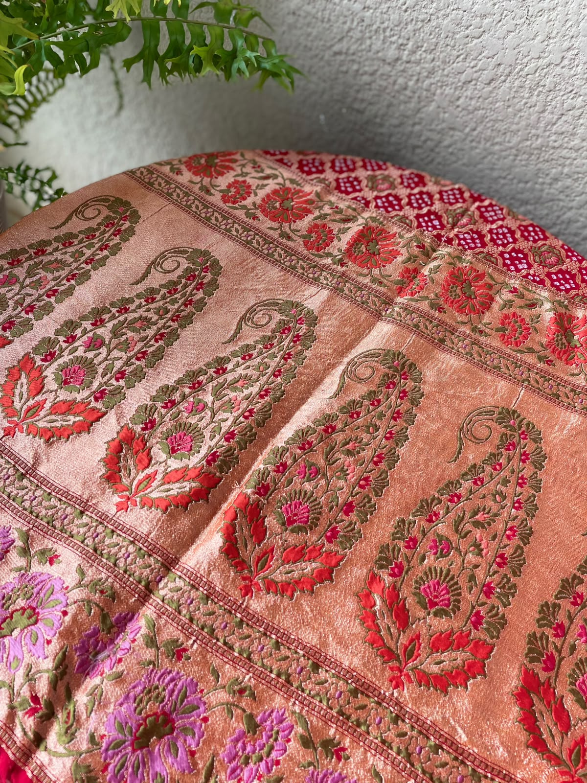 Apoorva - Red Meenakari Tilfi Dupatta