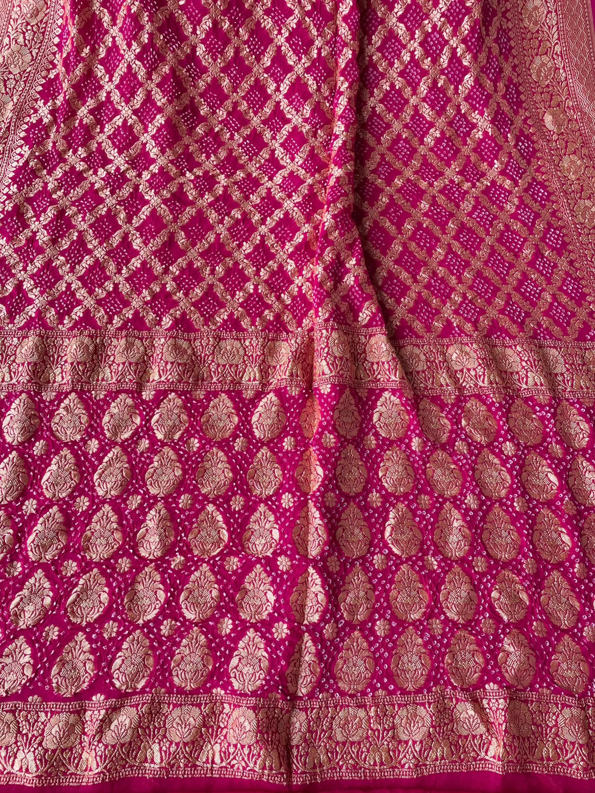 Vaishali - Pink Bandhani Banarasi Saree