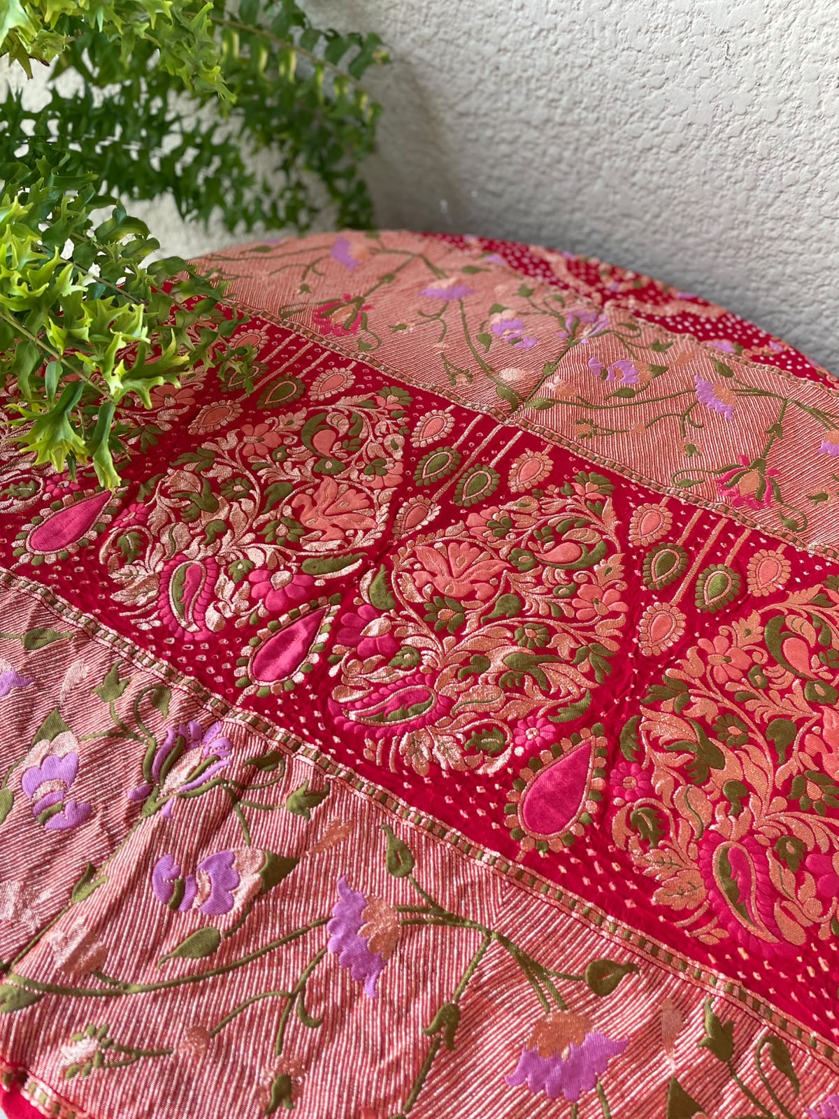 Poorvi - Red Tilfi Meenakari Bandhani Dupatta