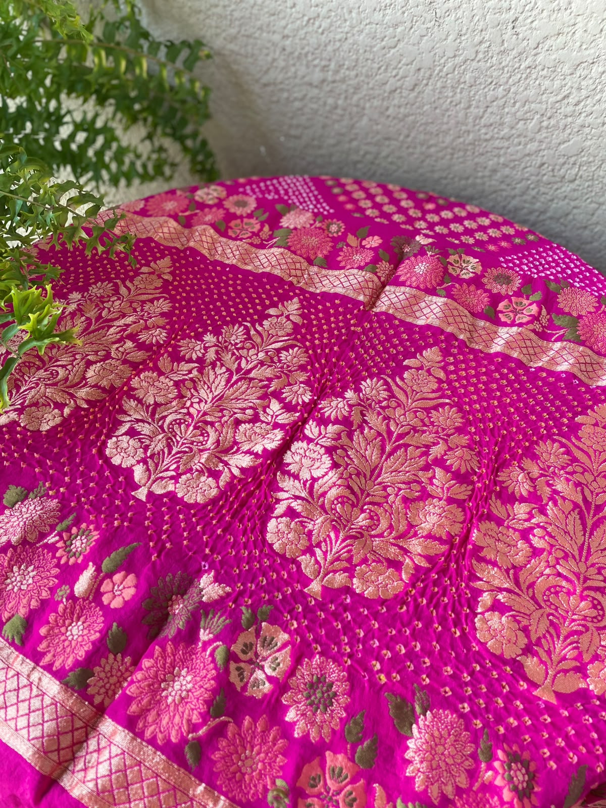 Ashita - Pink Tilfi Meenakari Bandhani Dupatta