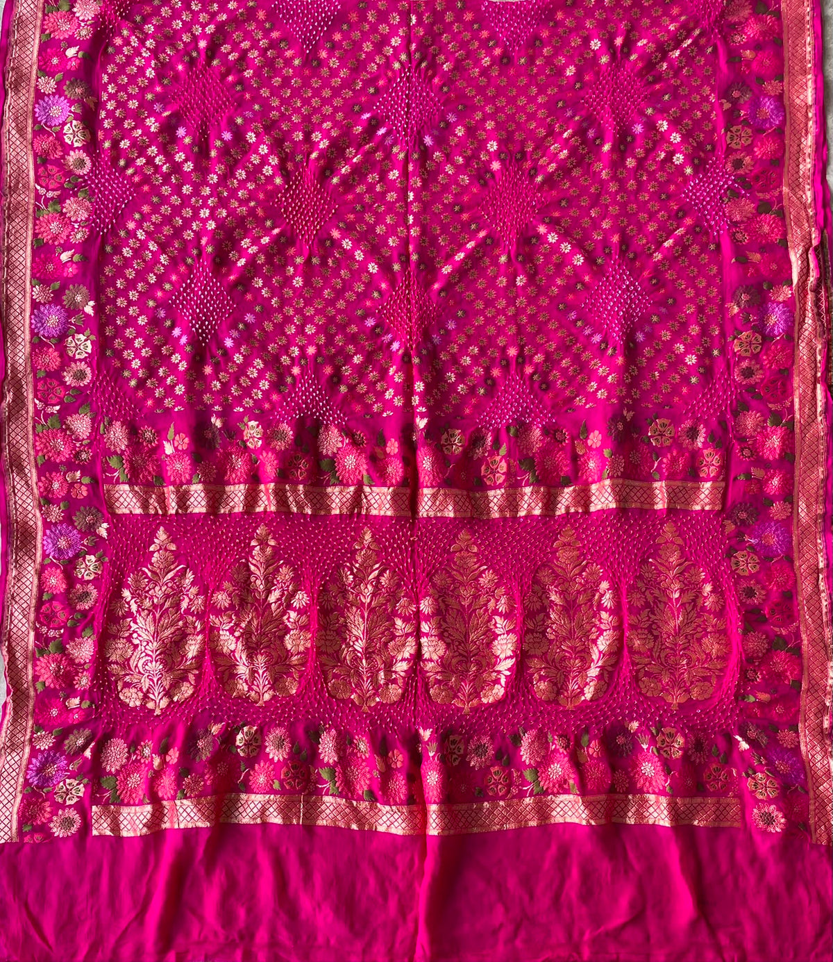 Ashita - Pink Tilfi Meenakari Bandhani Dupatta