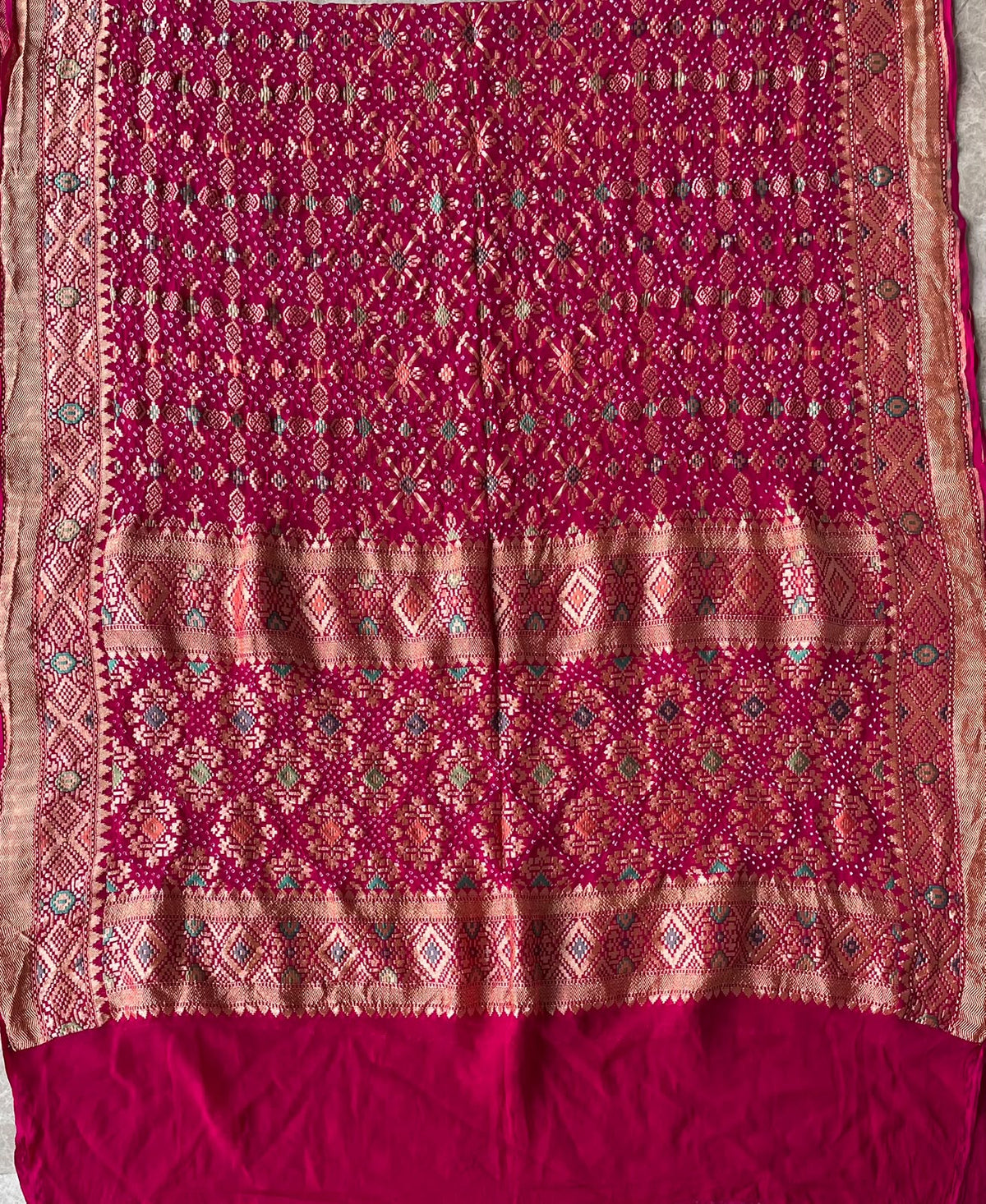 Shefali - Pink Meenakari Bandhani Dupatta