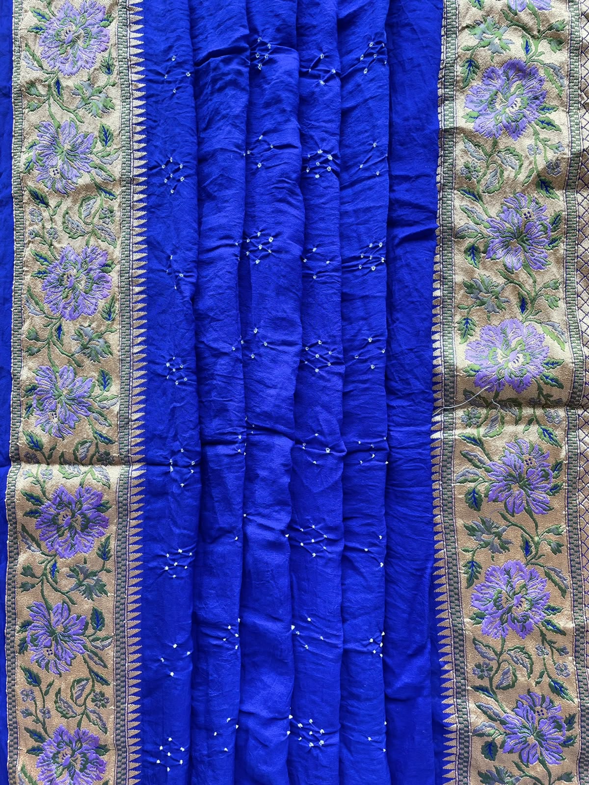 Nisha - Blue Tilfi Meenakari Bandhani Saree