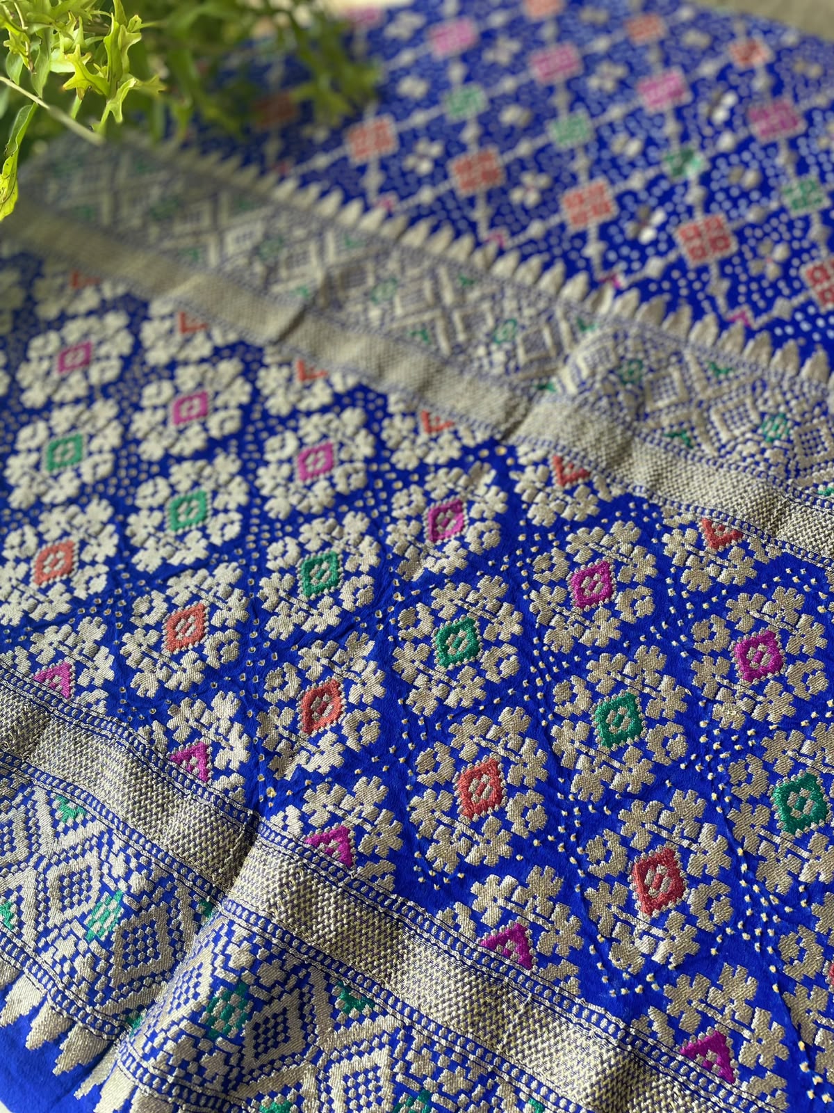 Nargis - Blue Meenakari Bandhani Dupatta