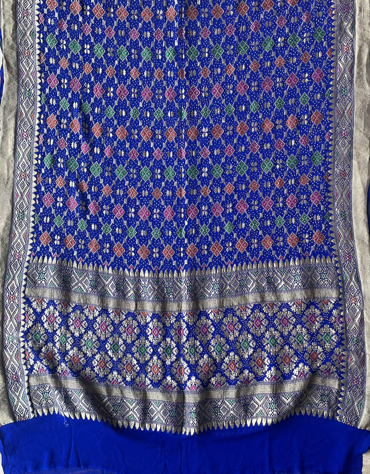 Nargis - Blue Meenakari Bandhani Dupatta