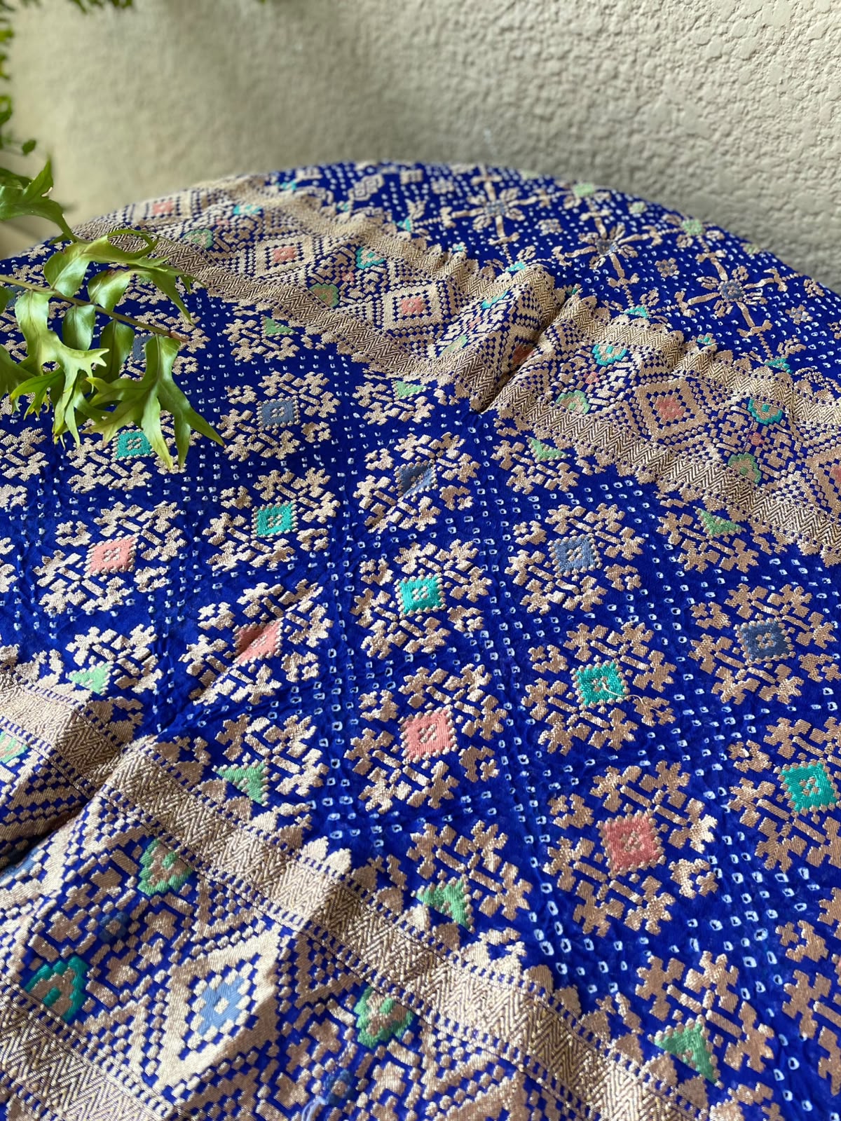 Arunya - Blue Meenakari Bandhani Dupatta