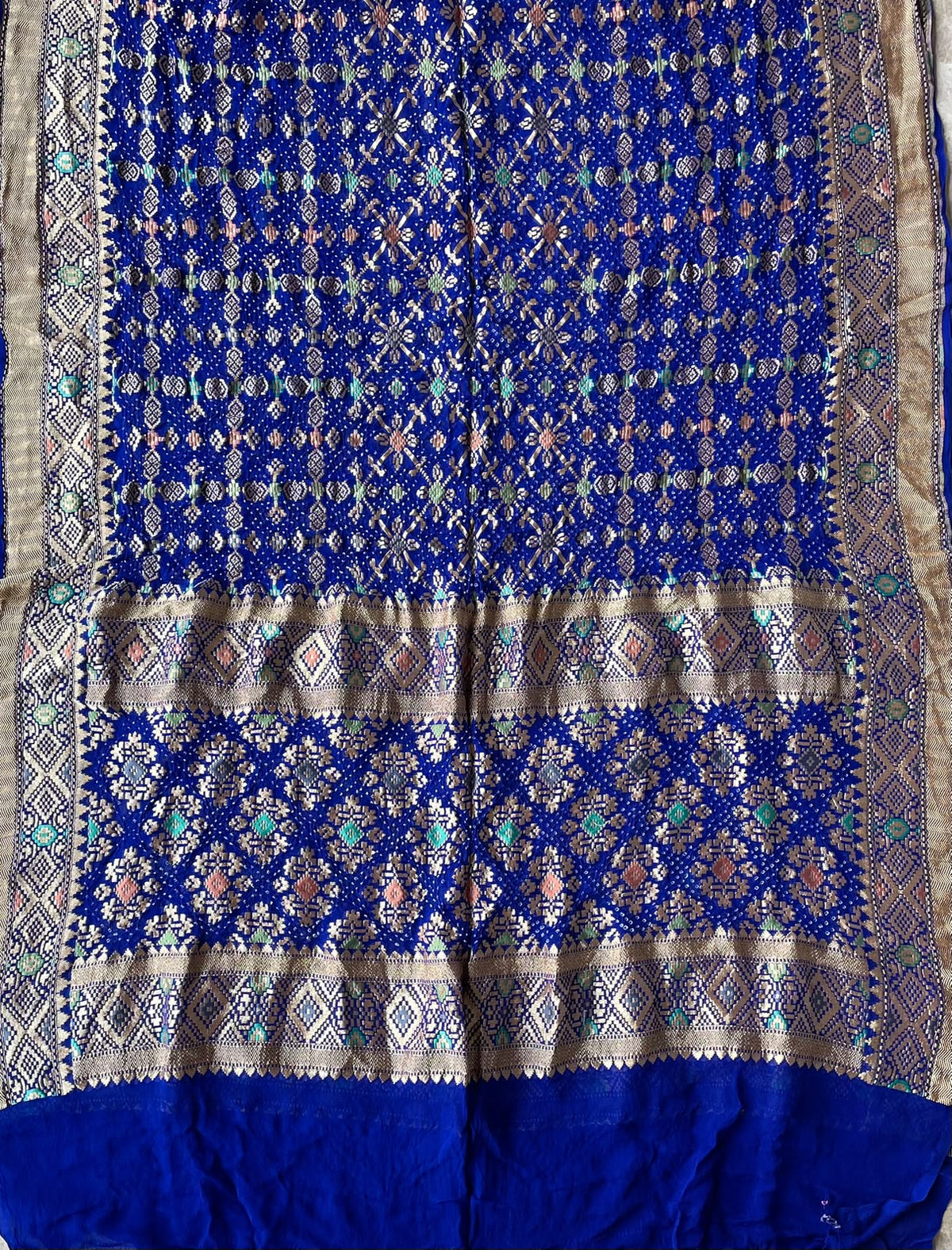 Arunya - Blue Meenakari Bandhani Dupatta