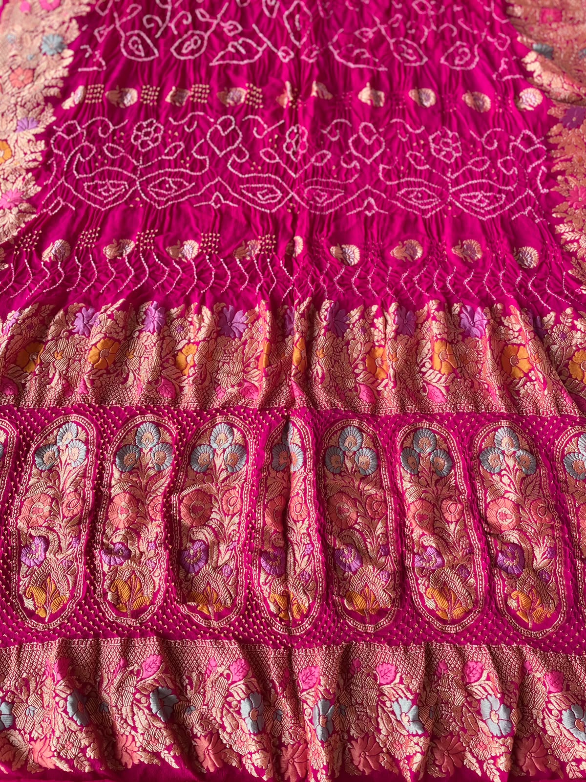 Aashita - Pink Tilfi Meenakari Bandhani Saree
