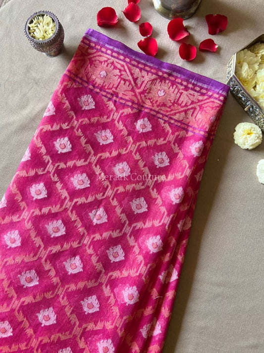 Bhavini - Noble Women Banarasi Cotton Jamdani Saree Saree