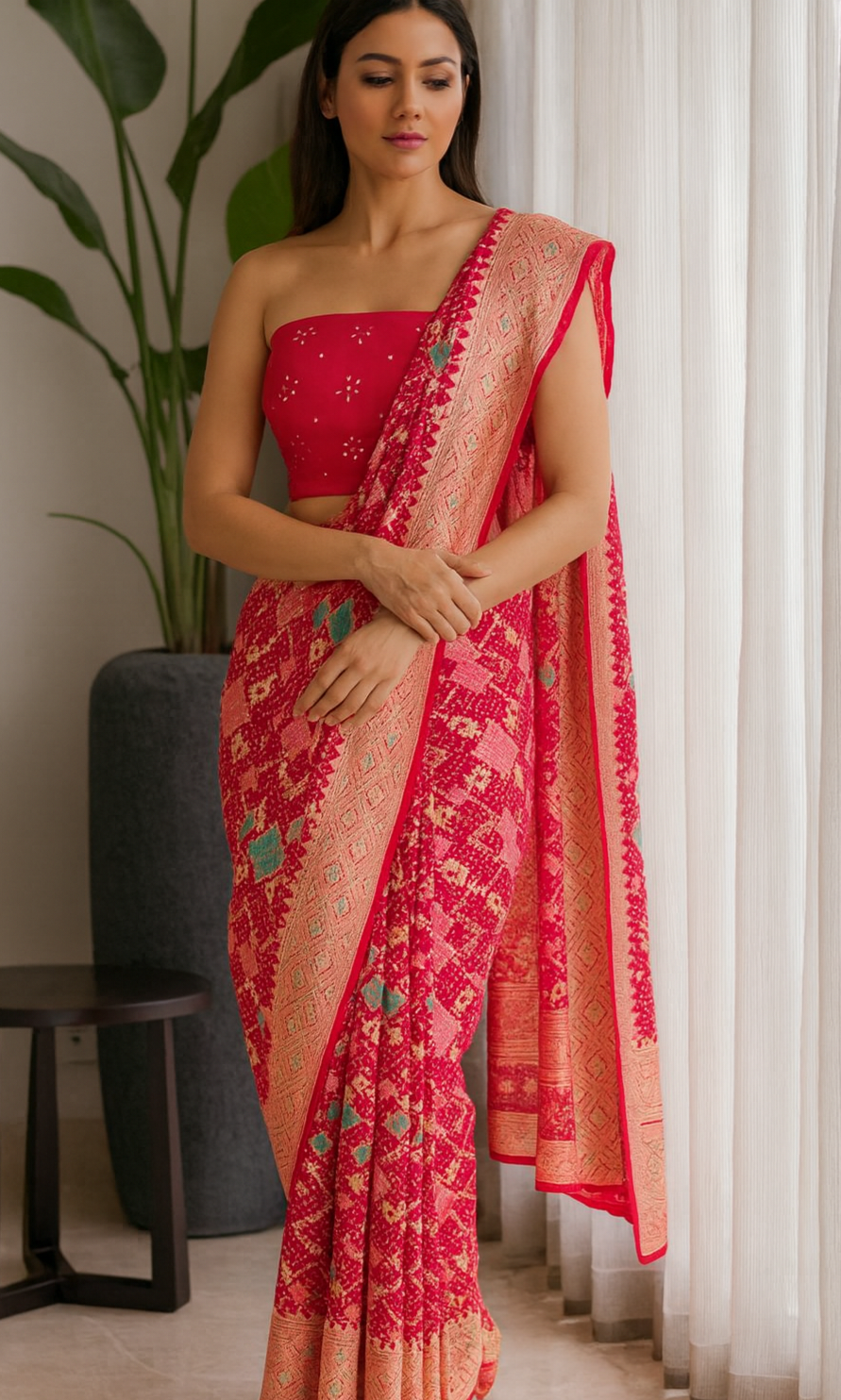 Sanjana - Gentle Meenakari Saree