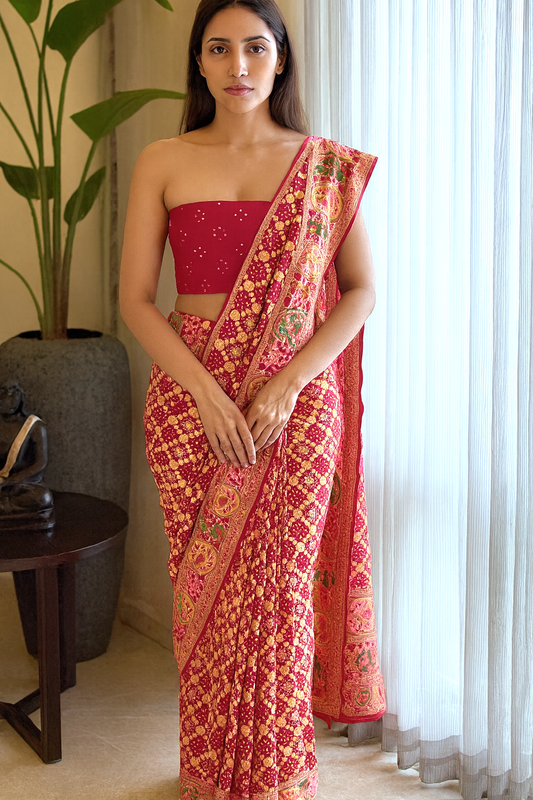 Raani Sa - The Respectful Queen Meenakari Motif Saree